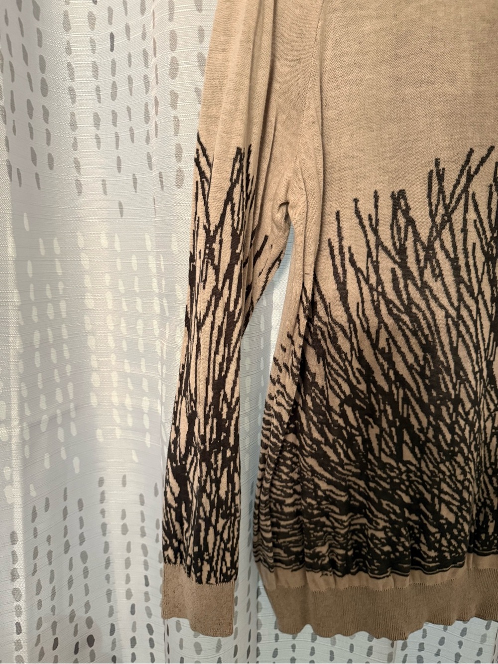 Anthropologie HWR Beige Porcupine Graphic Sweater - Women - Picture 3 of 5